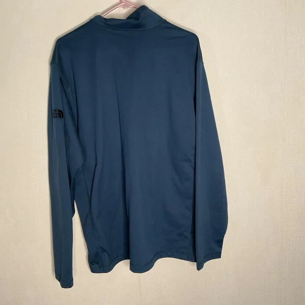 NWT Men’s XL North Face Tech 1/4‎ Zip Fleece Blue Wing Teal Jacket Cars Logo